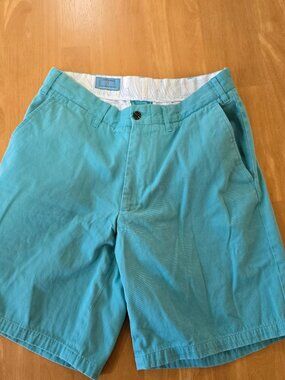 Castaway Nantucket Island Men's Flat Front Chino Shorts Blue Size 30
